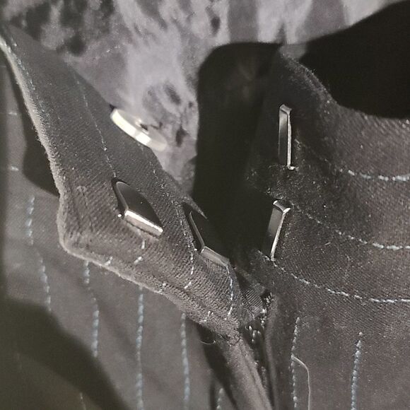 Black pants suit with blue stripes - Picture 14 of 14